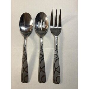 Cambridge Silversmiths CONQUEST SAND Serving 3 Piece Set Stainless Discontinued
